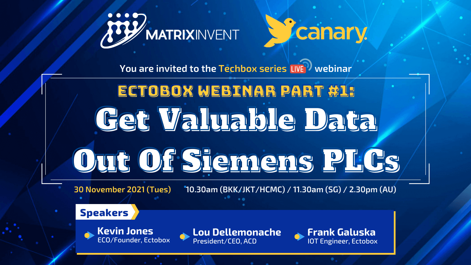 Matrix Invent Replay: Ectobox Webinar Part #1 - Get Valuable Data Out of Siemens PLCs ...