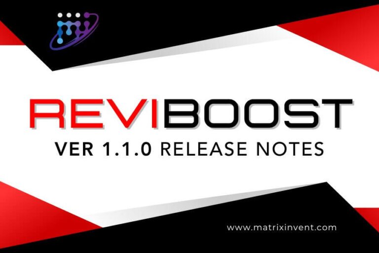 ReviBoost ARR 1.1.0 Release Notes details